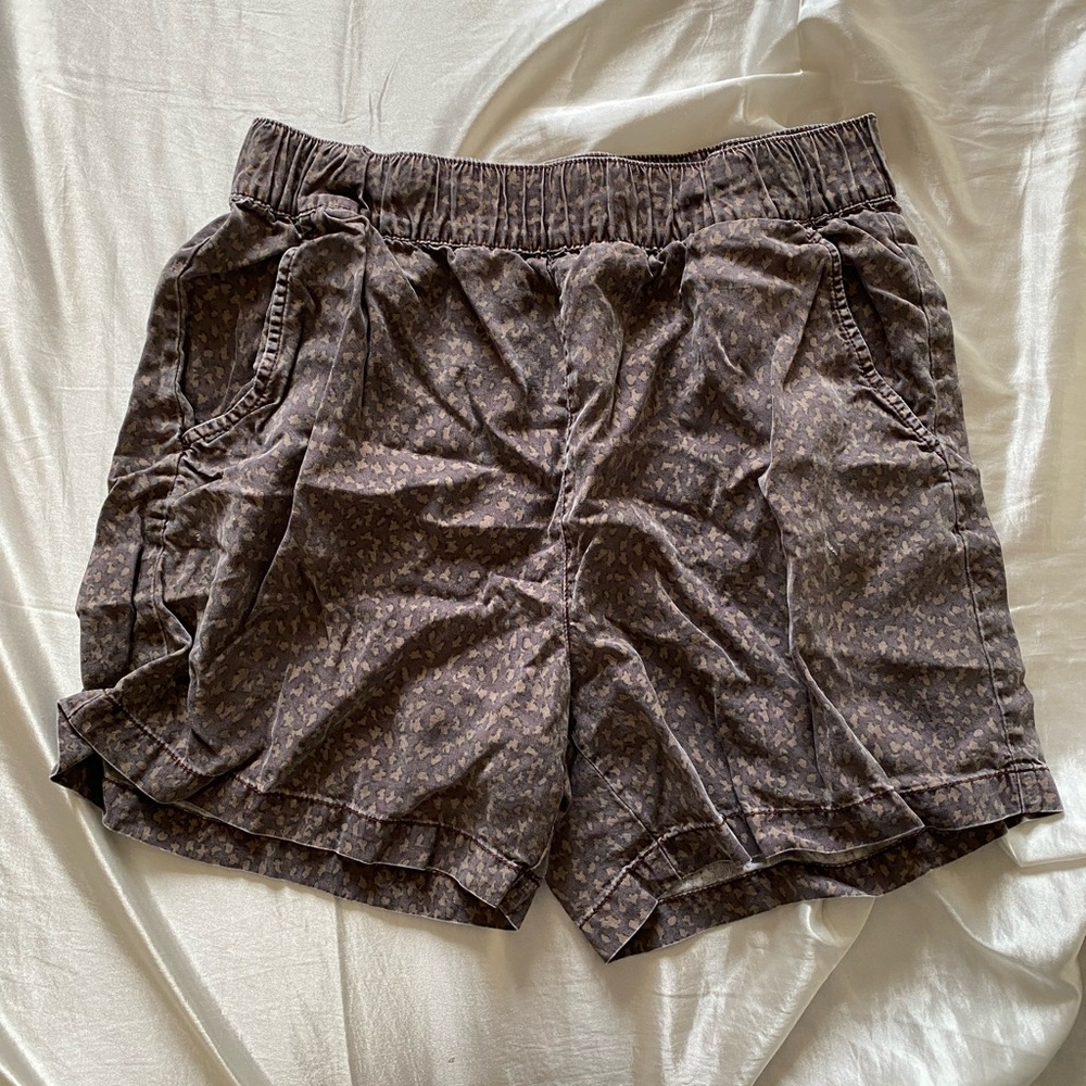 Brown Patterned Women's Shorts
